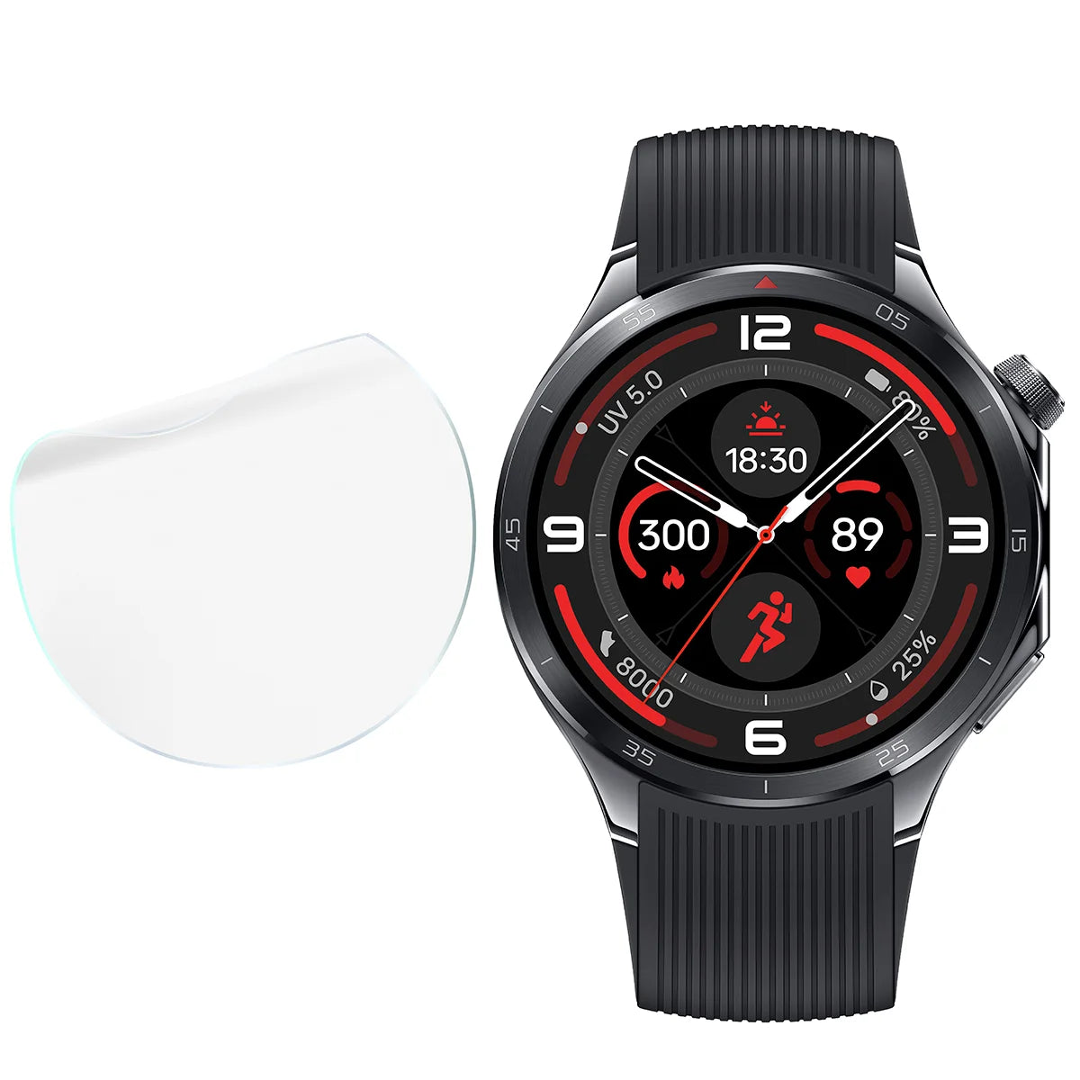 Schutzfolie für den Bildschirm für OnePlus Watch 3, Bizon Watch HydroFlex, 6 Stück