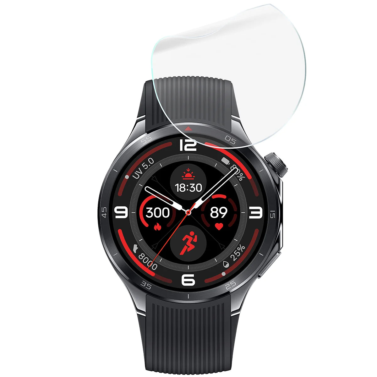 Schutzfolie für den Bildschirm für OnePlus Watch 3, Bizon Watch HydroFlex, 6 Stück
