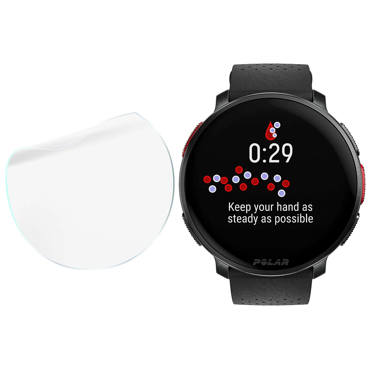 Schutzfolie für den Bildschirm für Polar Vantage V3, Bizon Watch HydroFlex, 6 Stück