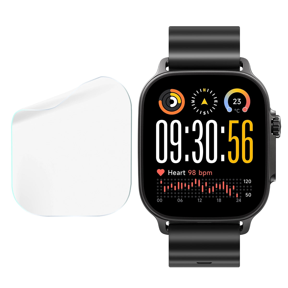 Schutzfolie für den Bildschirm für Realme Watch 5, Bizon Watch HydroFlex, 6 Stück