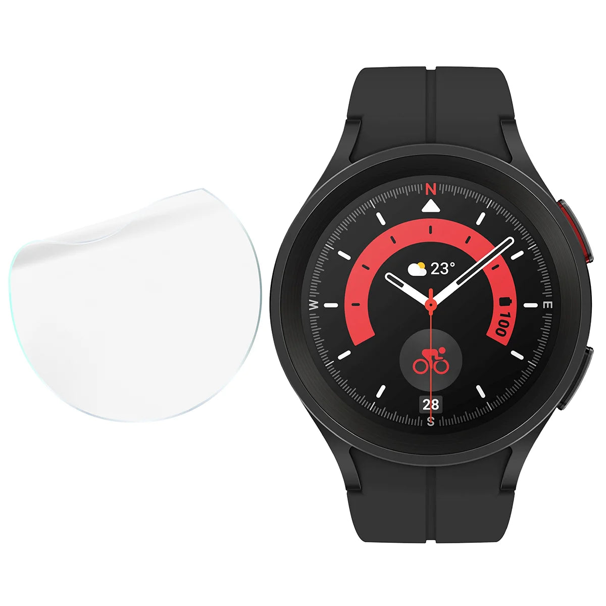 Schutzfolie für den Bildschirm für Galaxy Watch 3 / 5 Pro 45mm, Bizon Watch HydroFlex, 6 Stück