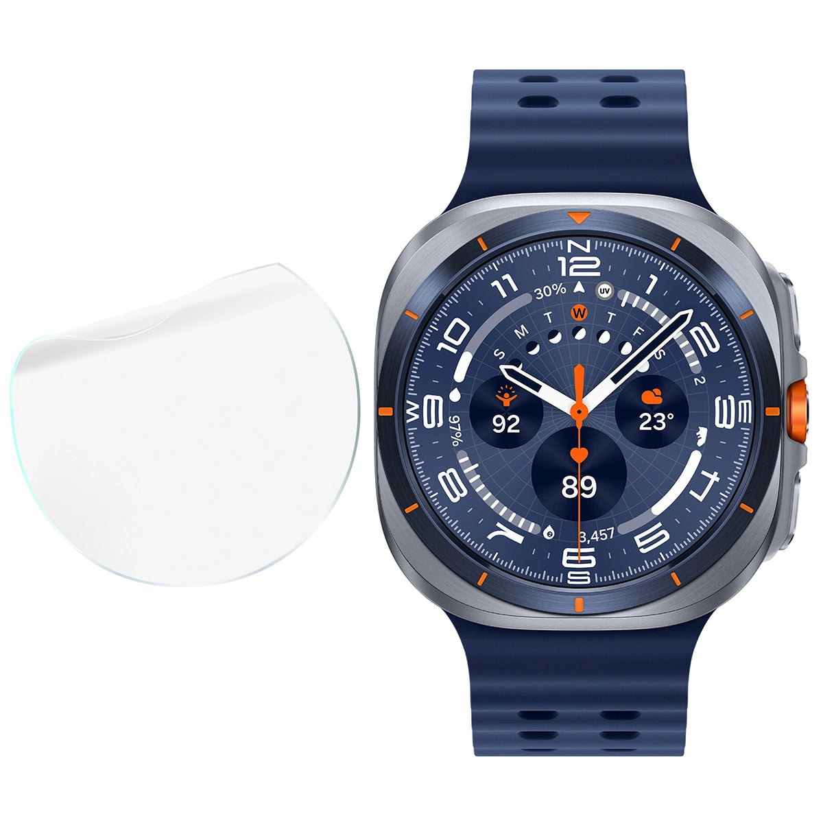 Schutzfolie für den Bildschirm für Galaxy Watch Ultra 1 / Ultra 2 / 6 Classic 47 mm, Bizon Watch HydroFlex, 6 Stück