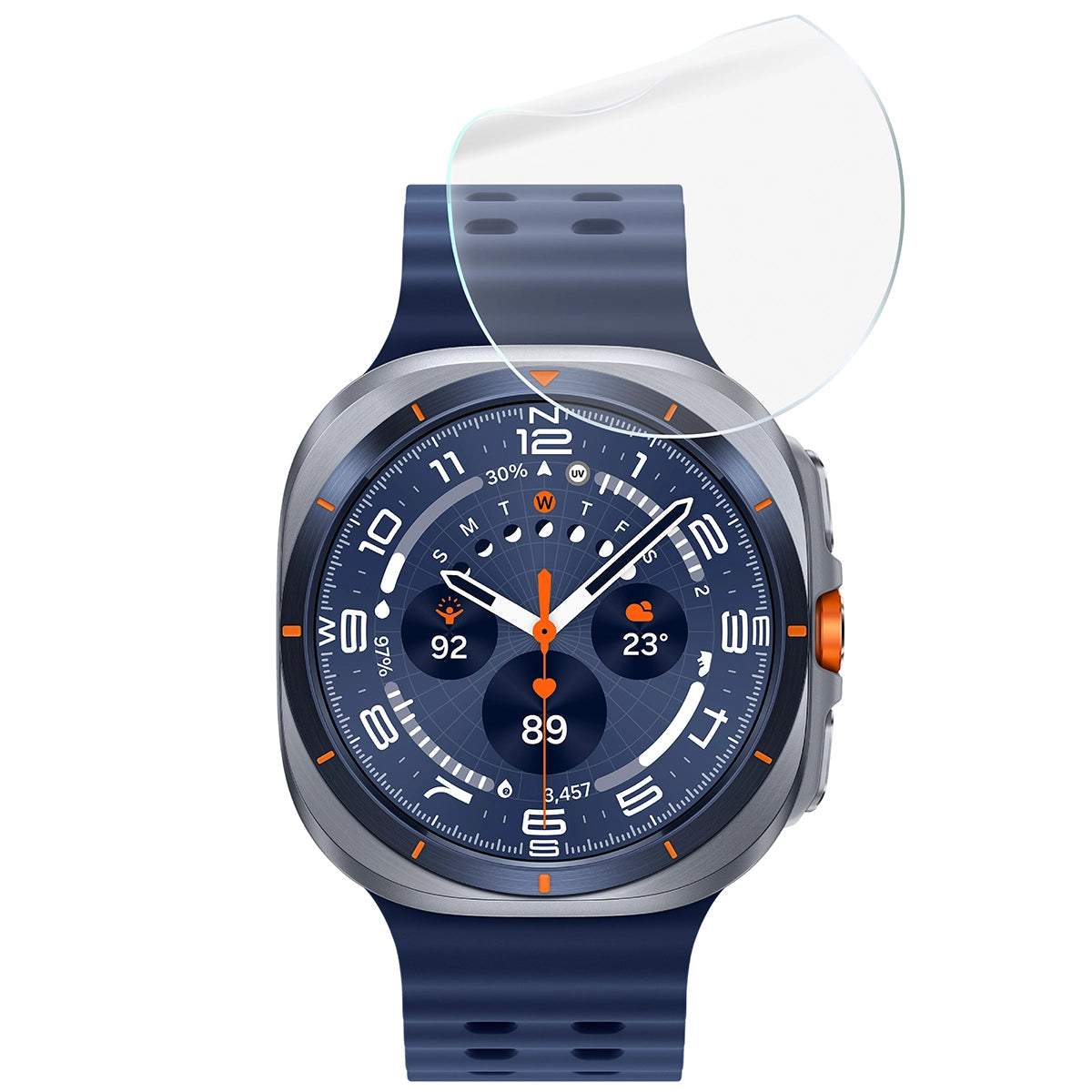 Schutzfolie für den Bildschirm für Galaxy Watch Ultra 1 / Ultra 2 / 6 Classic 47 mm, Bizon Watch HydroFlex, 6 Stück
