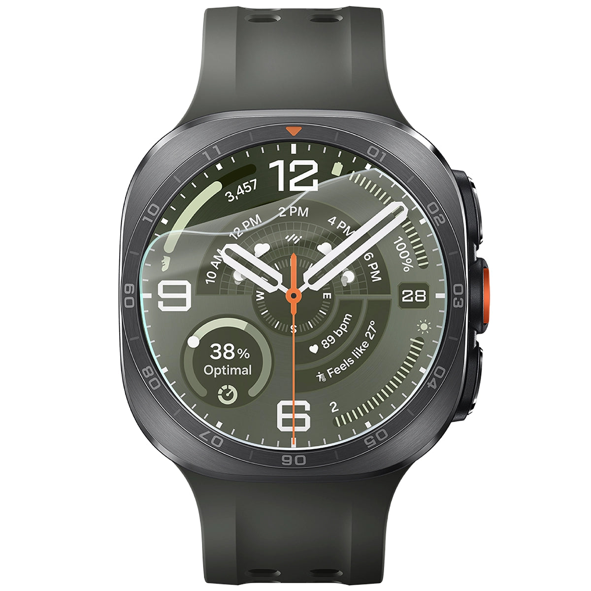 Schutzfolie für den Bildschirm für Galaxy Watch Ultra 2 47mm (2026), Bizon Watch HydroFlex, 6 Stück (2/5)