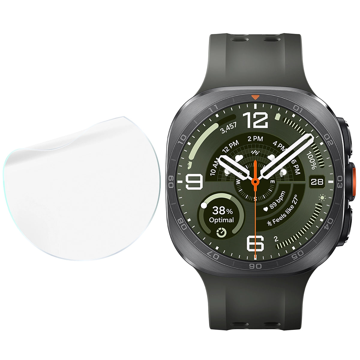 Schutzfolie für den Bildschirm für Galaxy Watch Ultra 2 47mm (2026), Bizon Watch HydroFlex, 6 Stück (4/5)