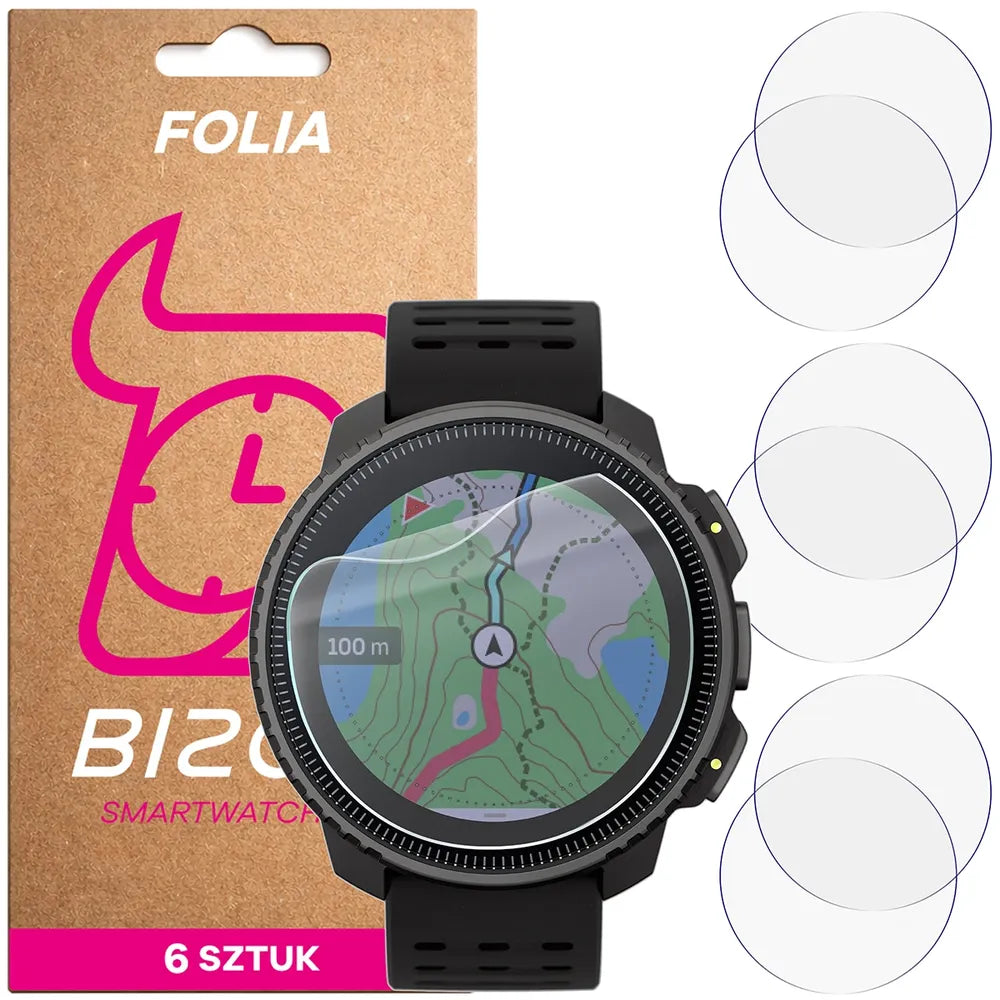 Schutzfolie für den Bildschirm für Suunto Vertical, Bizon Watch HydroFlex, 6 Stück (1/5)
