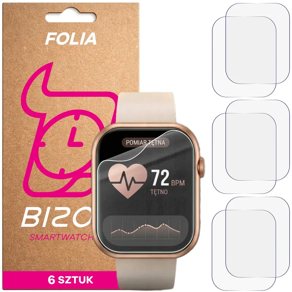 Schutzfolie für den Bildschirm für Vess K7Pro, Bizon Watch HydroFlex, 6 Stück (1/5)