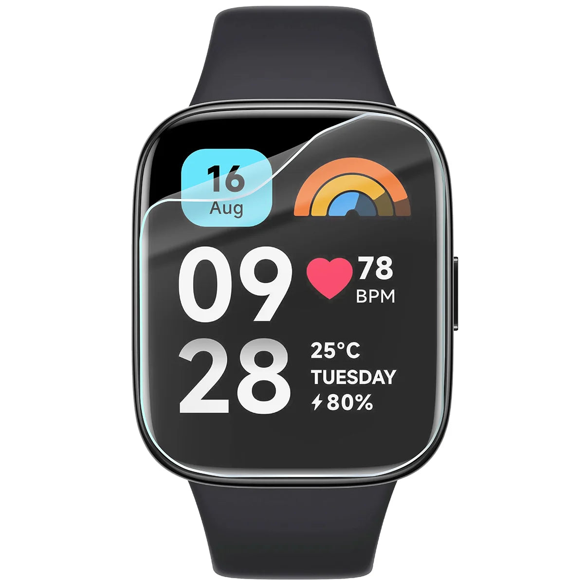 Schutzfolie für den Bildschirm für Xiaomi Redmi Watch 3 Active, Bizon Watch HydroFlex, 6 Stück