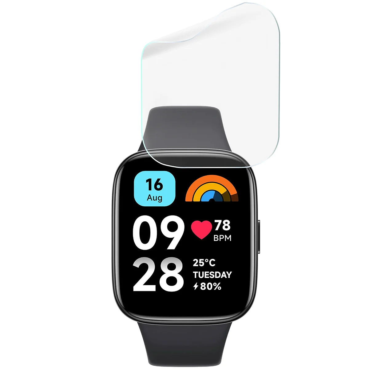 Schutzfolie für den Bildschirm für Xiaomi Redmi Watch 3 Active, Bizon Watch HydroFlex, 6 Stück
