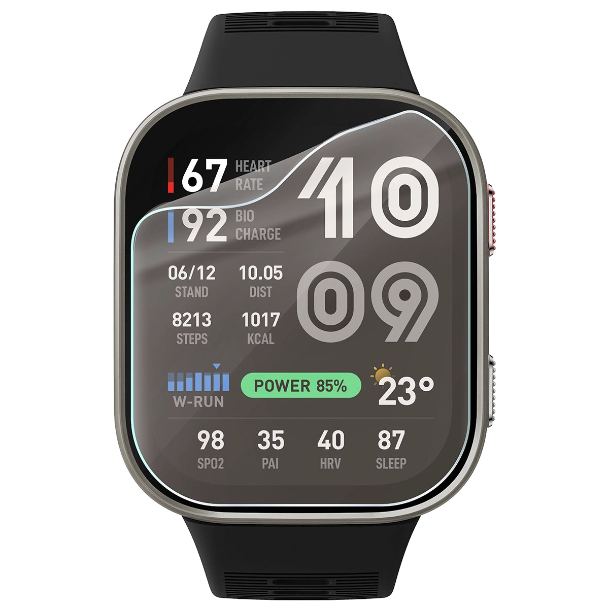 Matte Folie für Amazfit Bip Max, Bizon Watch Film Matte Duo, 2 Stück