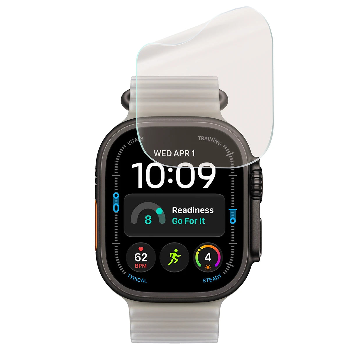 Matte Folie für Apple Watch Ultra 4 49mm, Bizon Watch Film Matte Duo, 2 Stück (5/5)