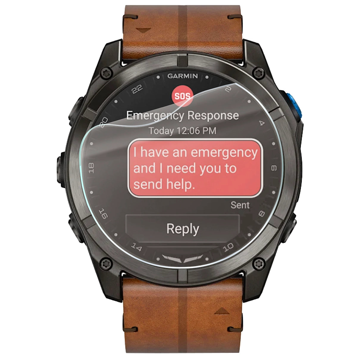 Matte Folie für Garmin D2 Mach 2 Pro, Bizon Watch Film Matte Duo, 2 Stück
