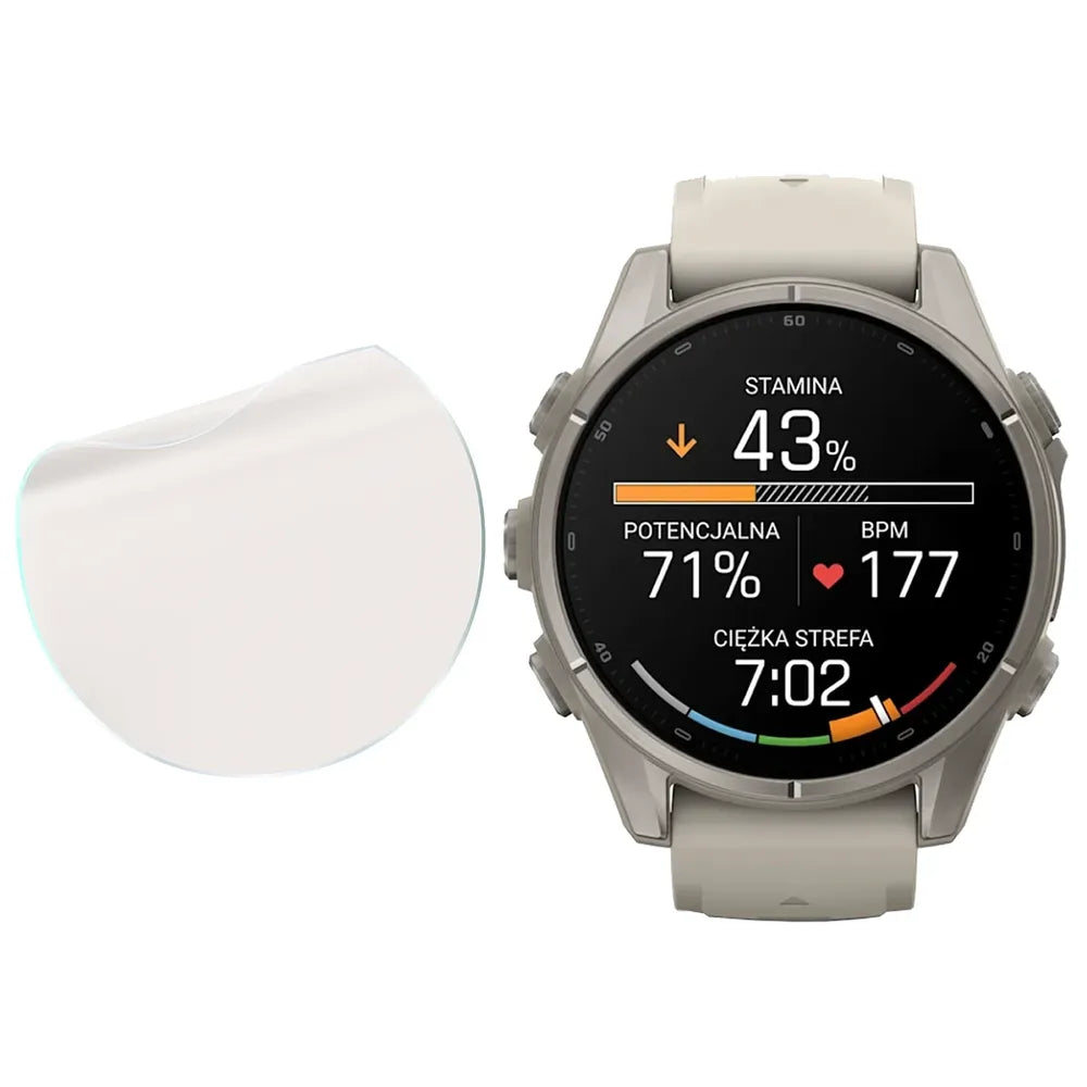 Matte Folie für Garmin Fenix 9 (43 mm), Bizon Watch Film Matte Duo, 2 Stück (4/5)