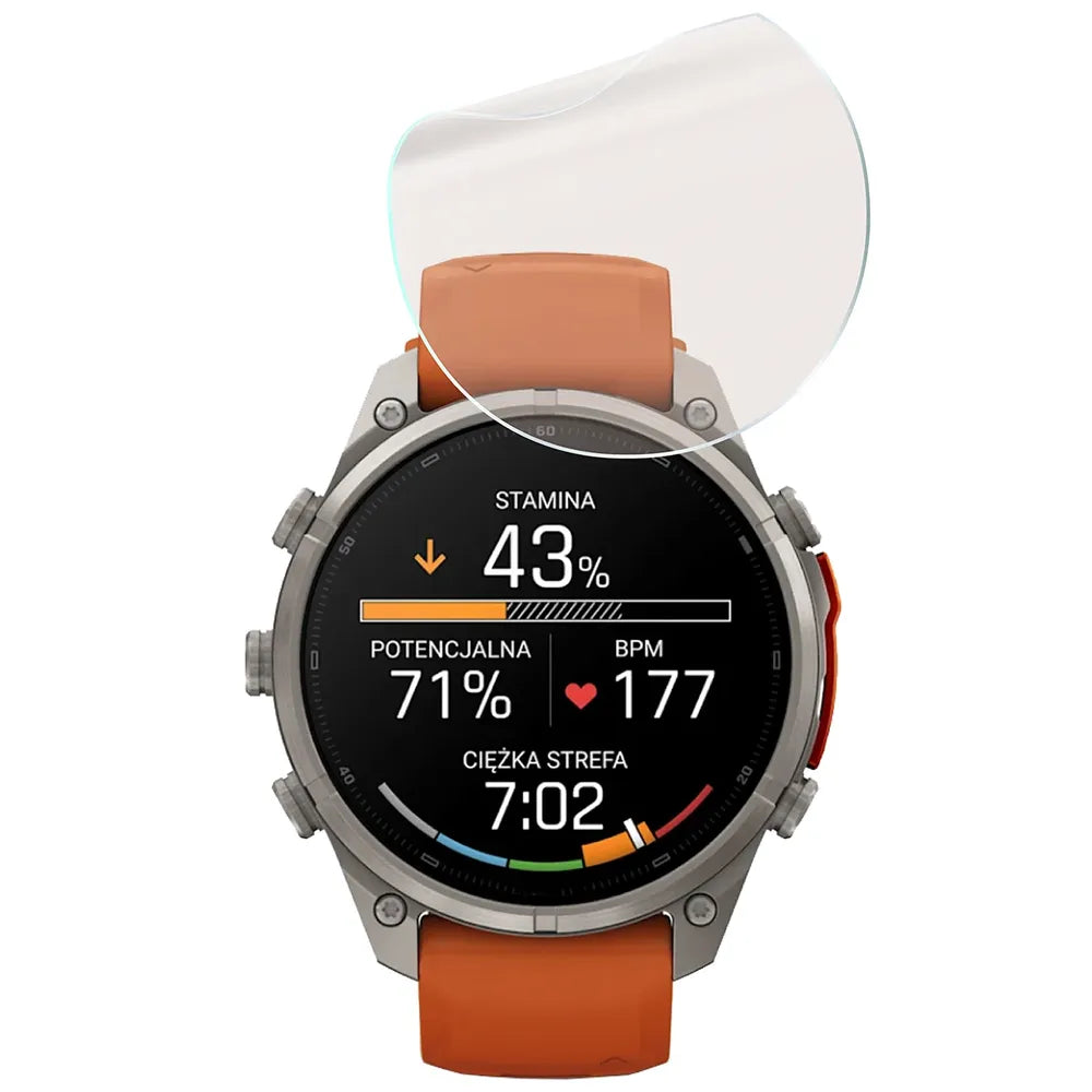 Matte Folie für Garmin Fenix 9 Pro (47 mm), Bizon Watch Film Matte Duo, 2 Stück (5/5)