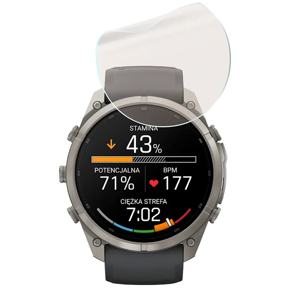 Matte Folie für Garmin Fenix 9 Pro (51 mm), Bizon Watch Film Matte Duo, 2 Stück (5/5)