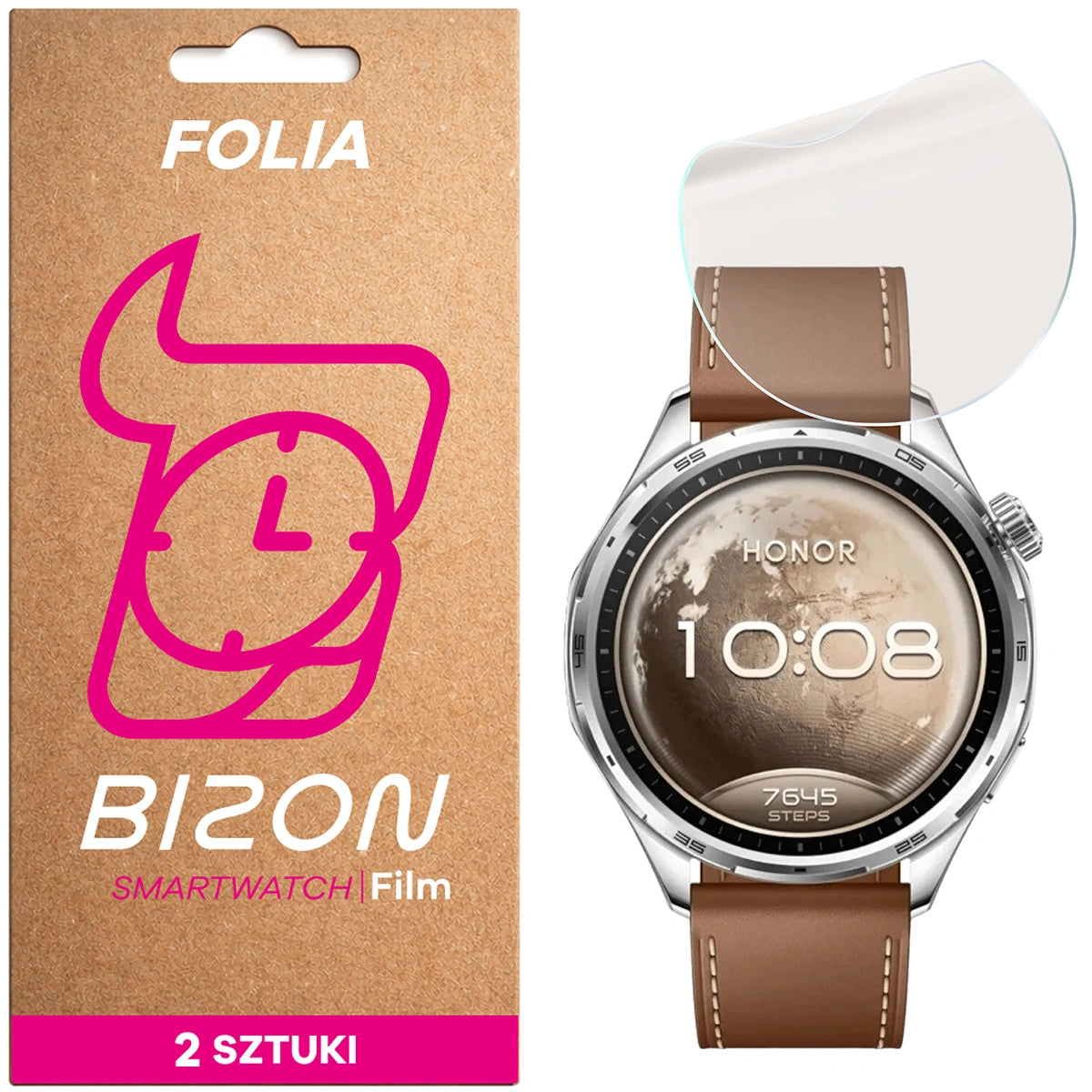 Matte Folie für Honor Watch 6, Bizon Watch Film Matte Duo, 2 Stück