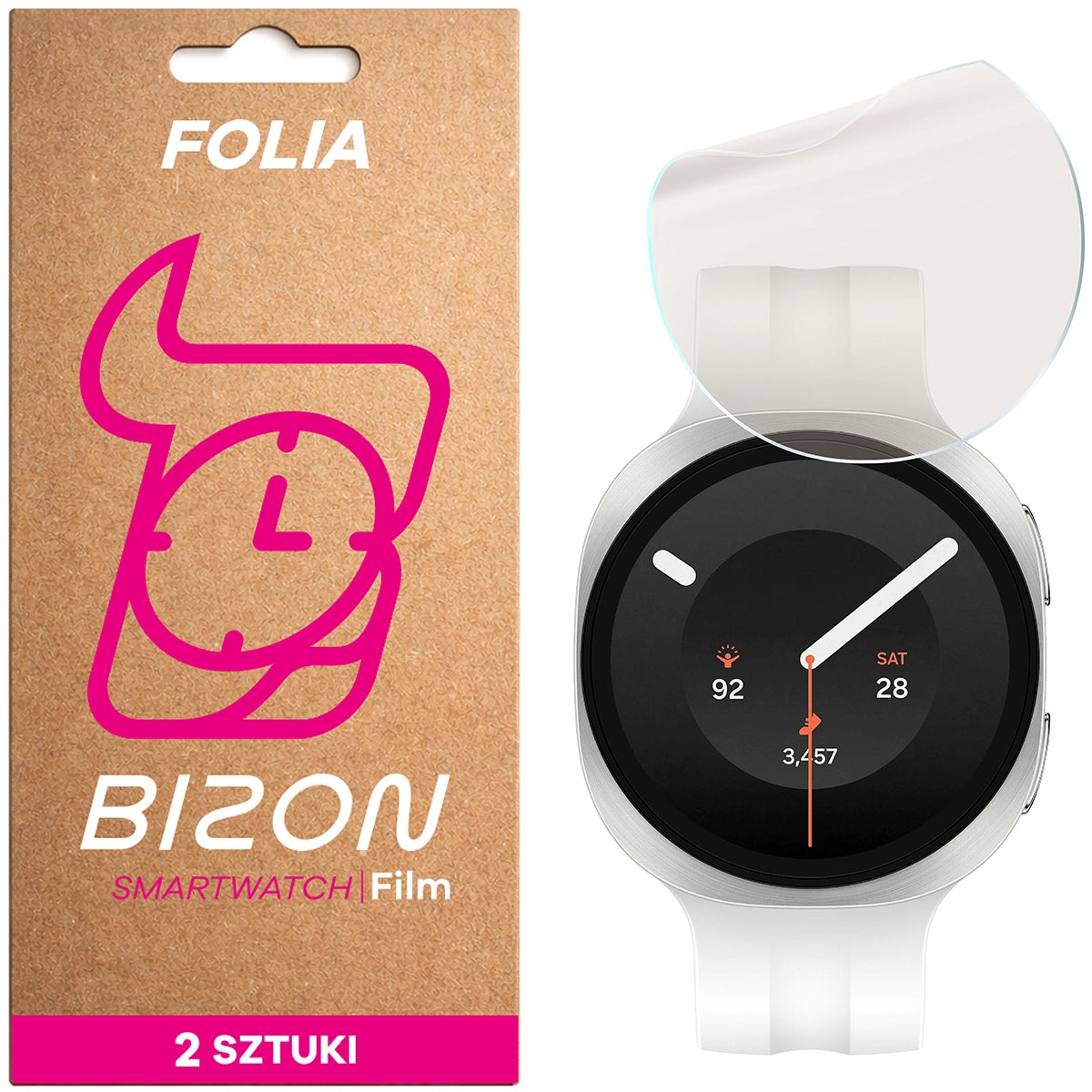 Matte Folie für Galaxy Watch 9 40 mm, Bizon Watch Film Matte Duo, 2 Stück