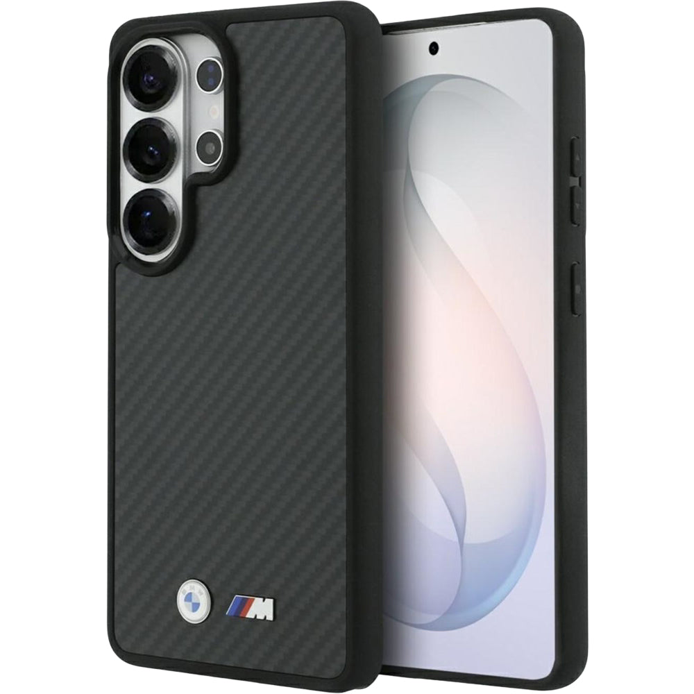 Aramid Handyhülle für Galaxy S26 Ultra, BMW M Kevlar Logo, Schwarz mit Kevlar