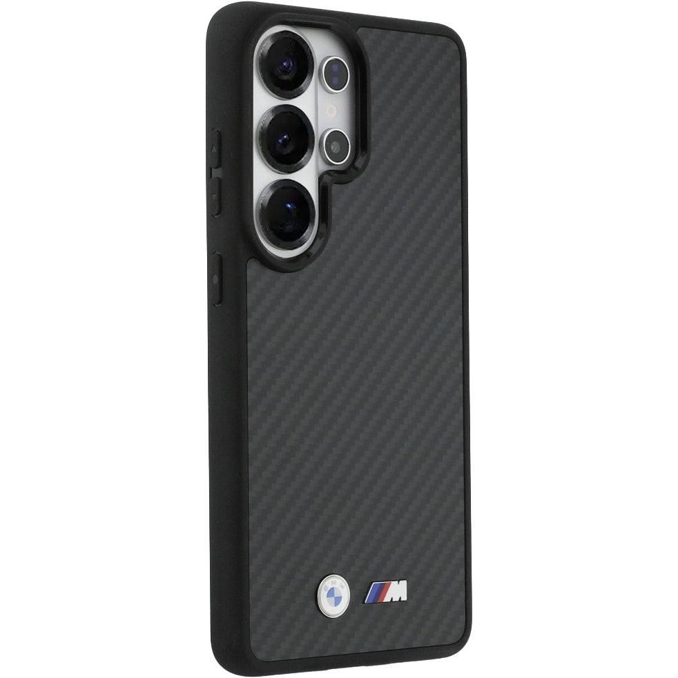 Aramid Handyhülle für Galaxy S26 Ultra, BMW M Kevlar Logo, Schwarz mit Kevlar