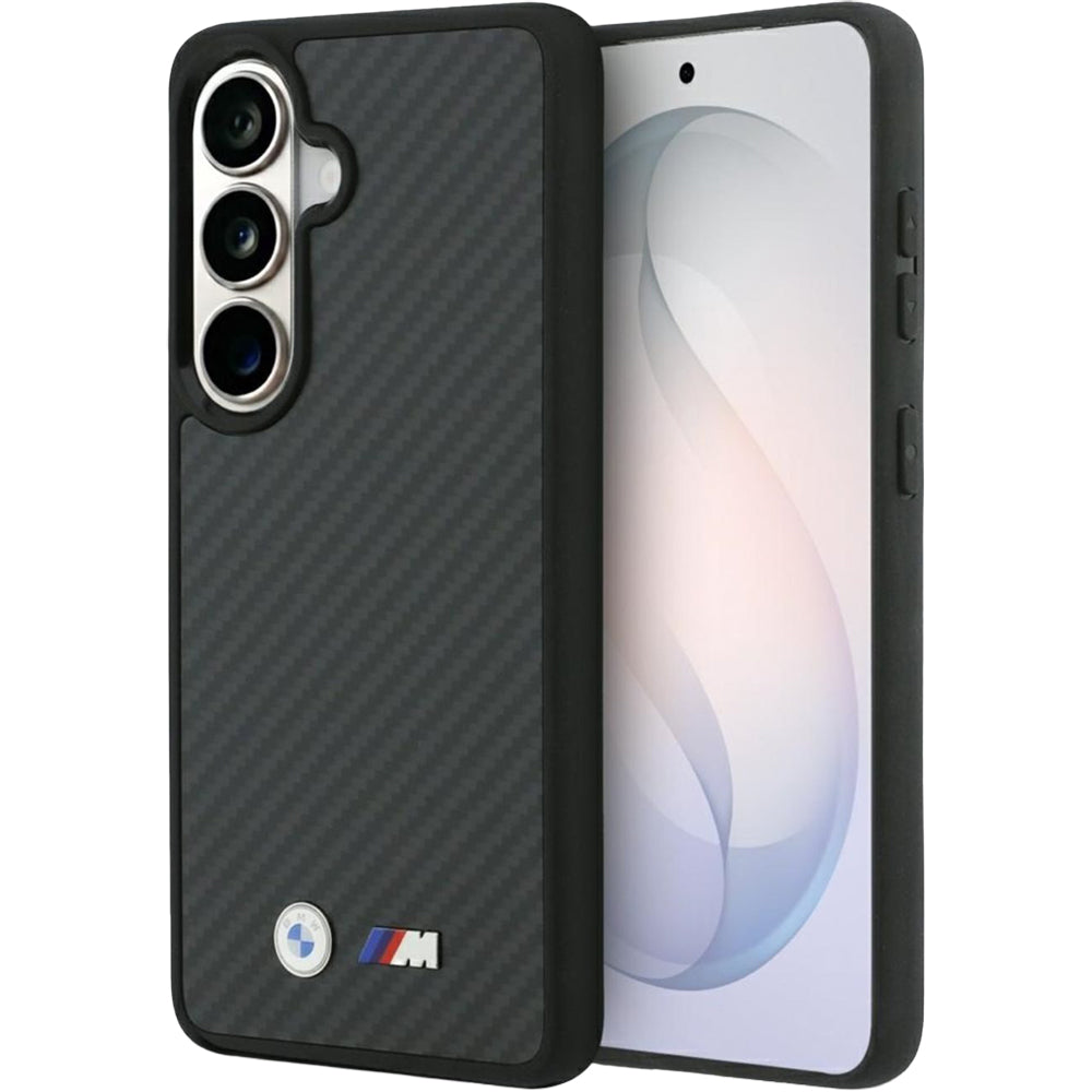 Aramid Handyhülle für Galaxy S26, BMW M Kevlar Logo, Schwarz mit Kevlar