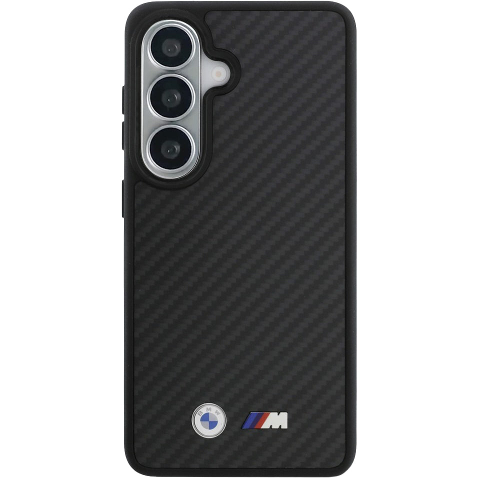 Aramid Handyhülle für Galaxy S26, BMW M Kevlar Logo, Schwarz mit Kevlar