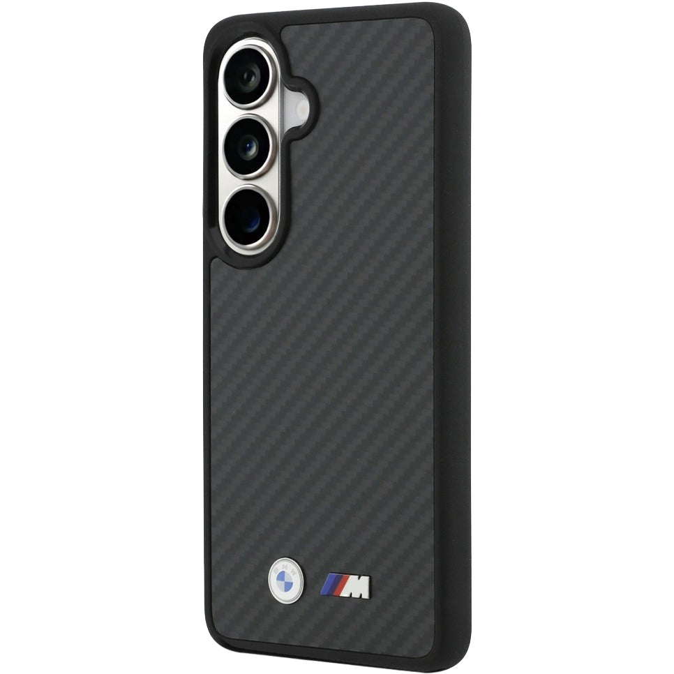 Aramid Handyhülle für Galaxy S26, BMW M Kevlar Logo, Schwarz mit Kevlar