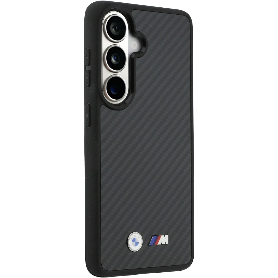 Aramid Handyhülle für Galaxy S26, BMW M Kevlar Logo, Schwarz mit Kevlar