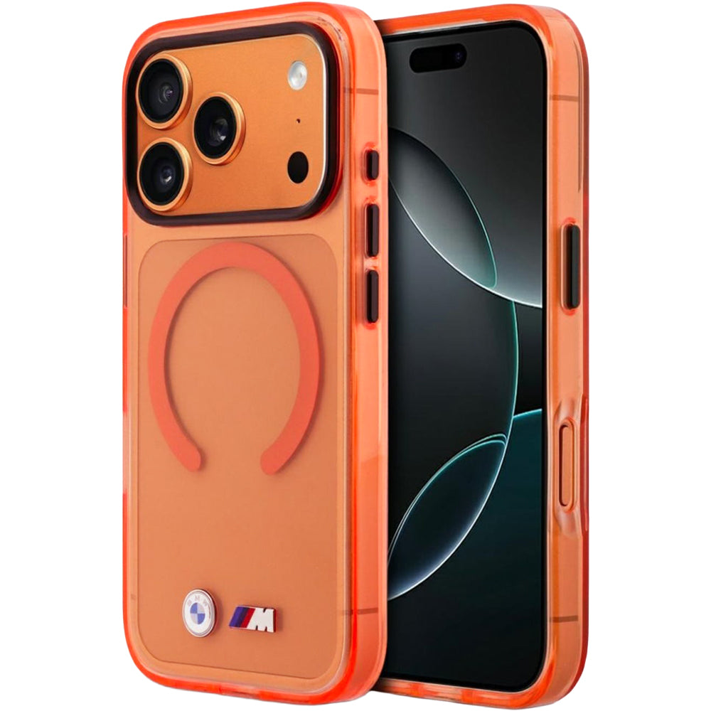 Handyhülle für iPhone 17 Pro, BMW IML Print mit MagSafe, Orange