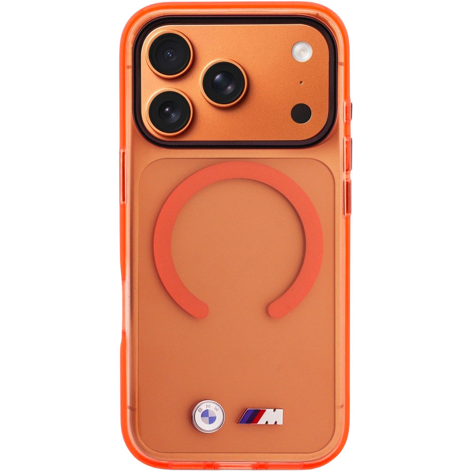 Handyhülle für iPhone 17 Pro, BMW IML Print mit MagSafe, Orange