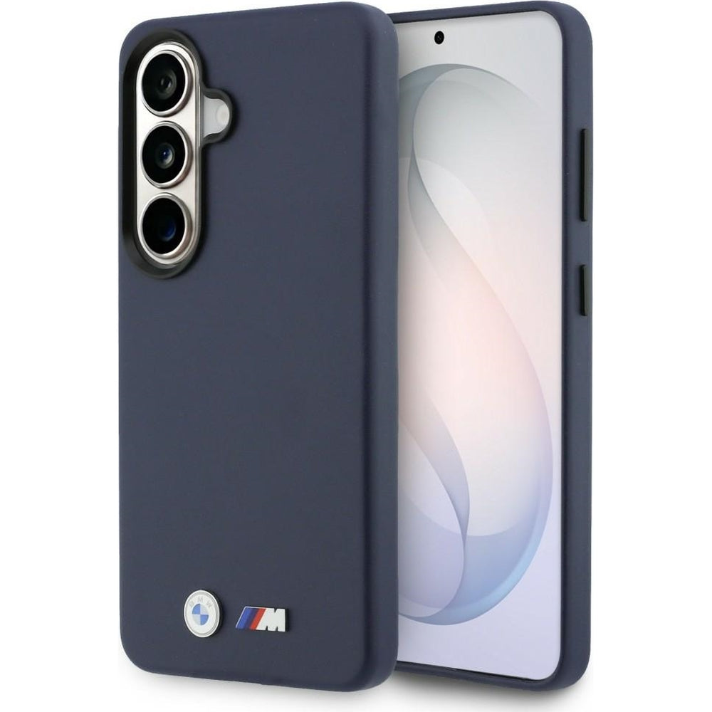 Handyhülle für Galaxy S26, BMW Hardcase Leather mit MagSafe, Dunkelblau