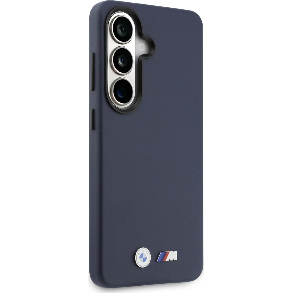 Handyhülle für Galaxy S26, BMW Hardcase Leather mit MagSafe, Dunkelblau