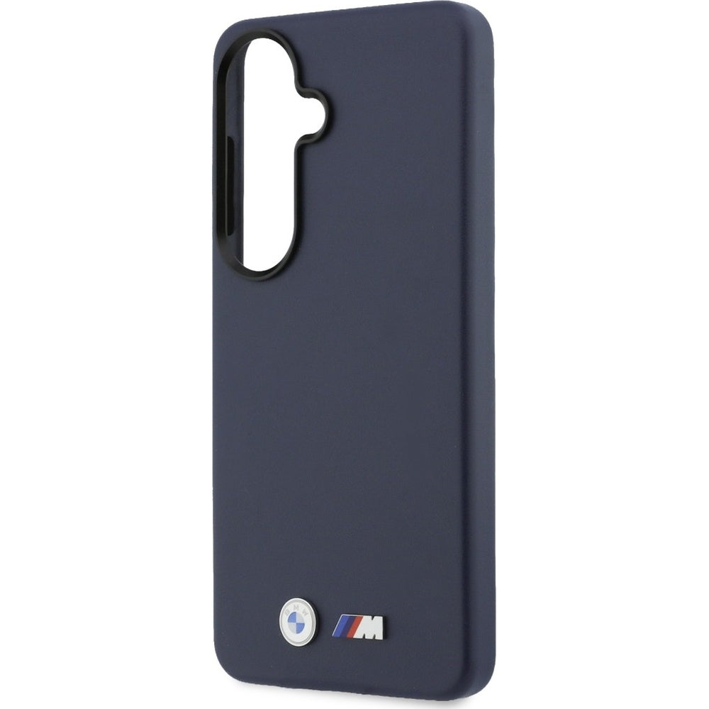 Handyhülle für Galaxy S26, BMW Hardcase Leather mit MagSafe, Dunkelblau
