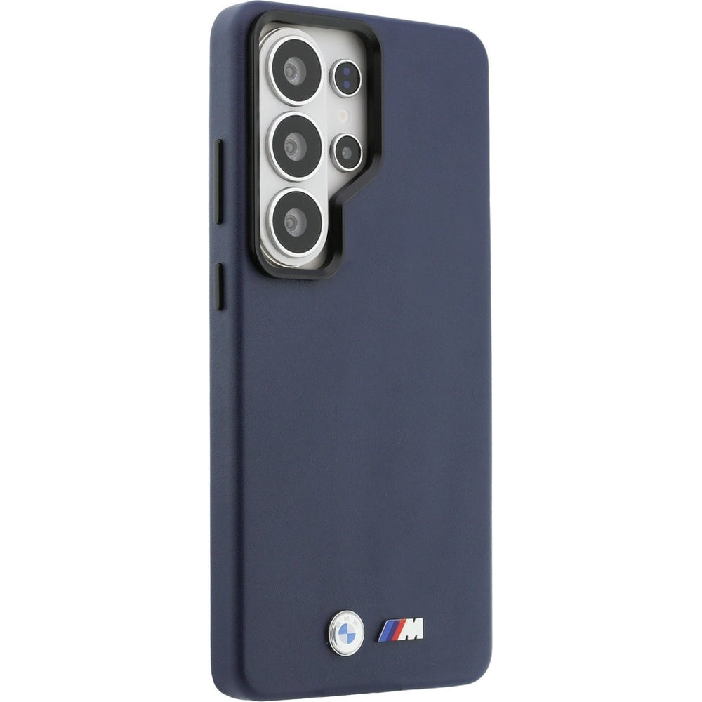 Handyhülle für Galaxy S26 Ultra, BMW Hardcase Leather mit MagSafe, Dunkelblau