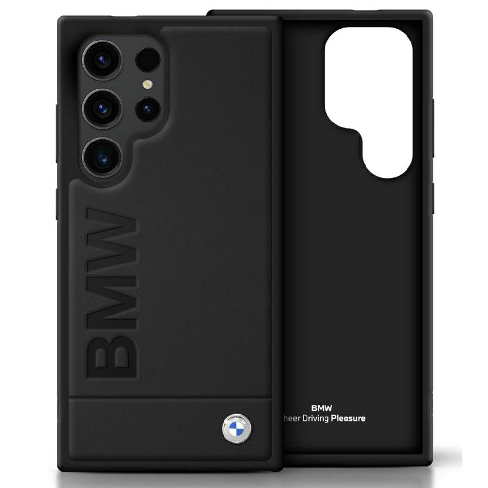 Handyhülle für Galaxy S25 Ultra, BMW Leather Big Wordmark, Schwarz