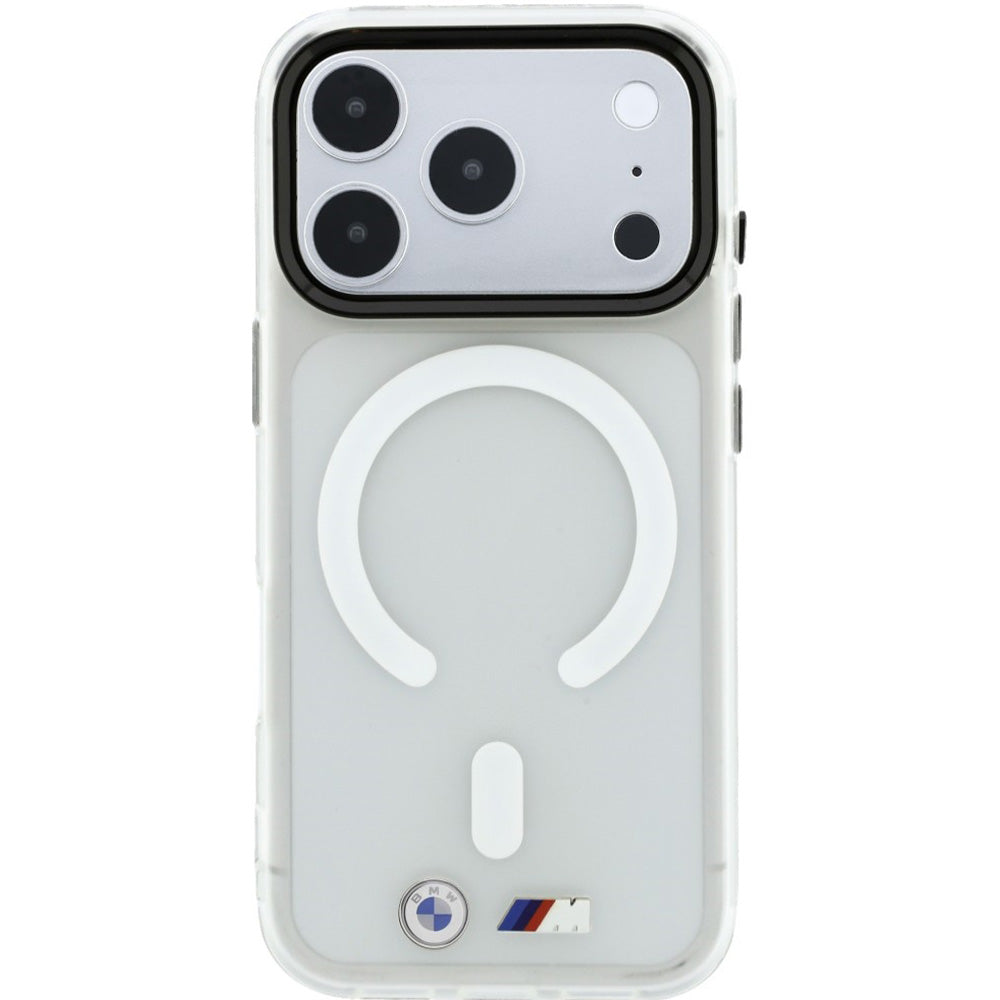 Handyhülle für iPhone 18 Pro Max / 17 Pro Max, BMW M IML Frosted Metal Logo Trims mit MagSafe, Transparent-Rauchfarben (3/8)