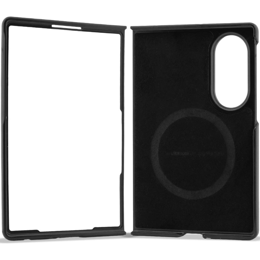Handyhülle für Galaxy Z Fold8, BMW M Leather Perforated Tricolor Stripe Metal Logos mit MagSafe, Schwarz (6/7)