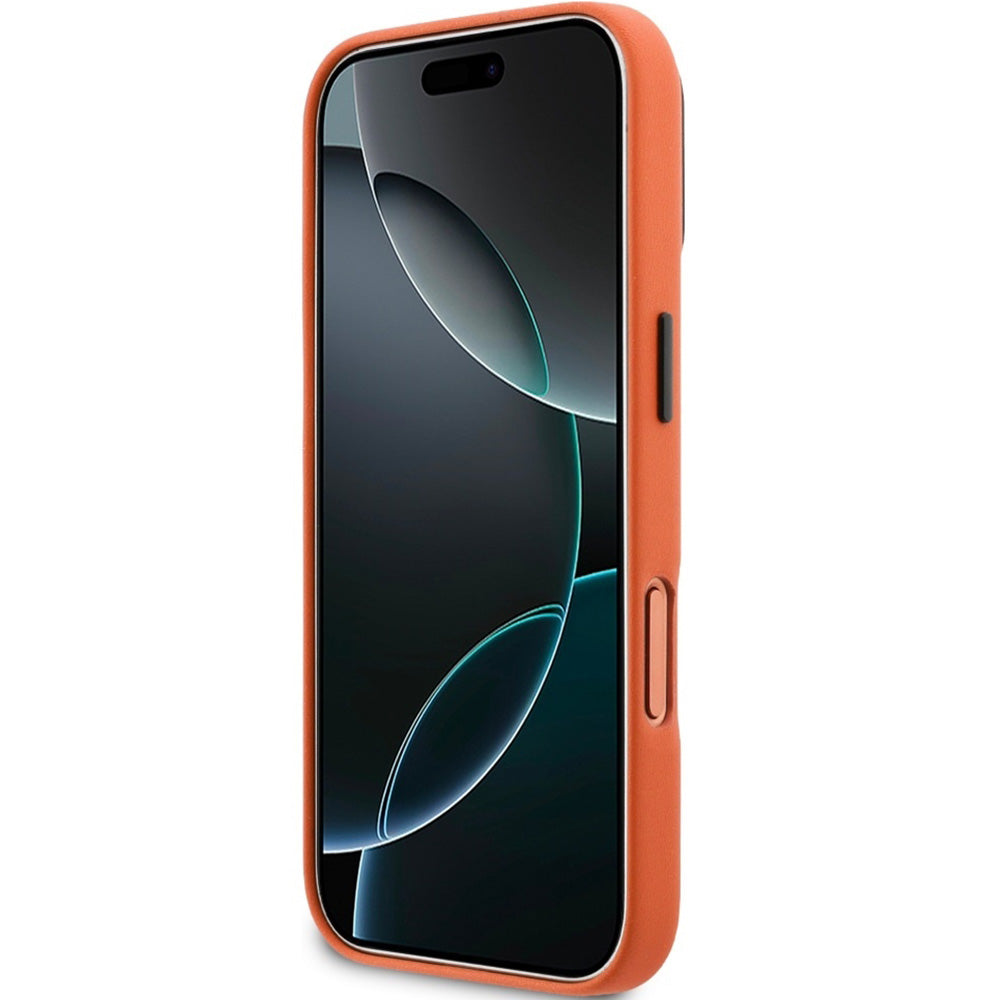 Handyhülle für iPhone 17 Pro, BMW HardCase M Metal Logo mit MagSafe, Orange