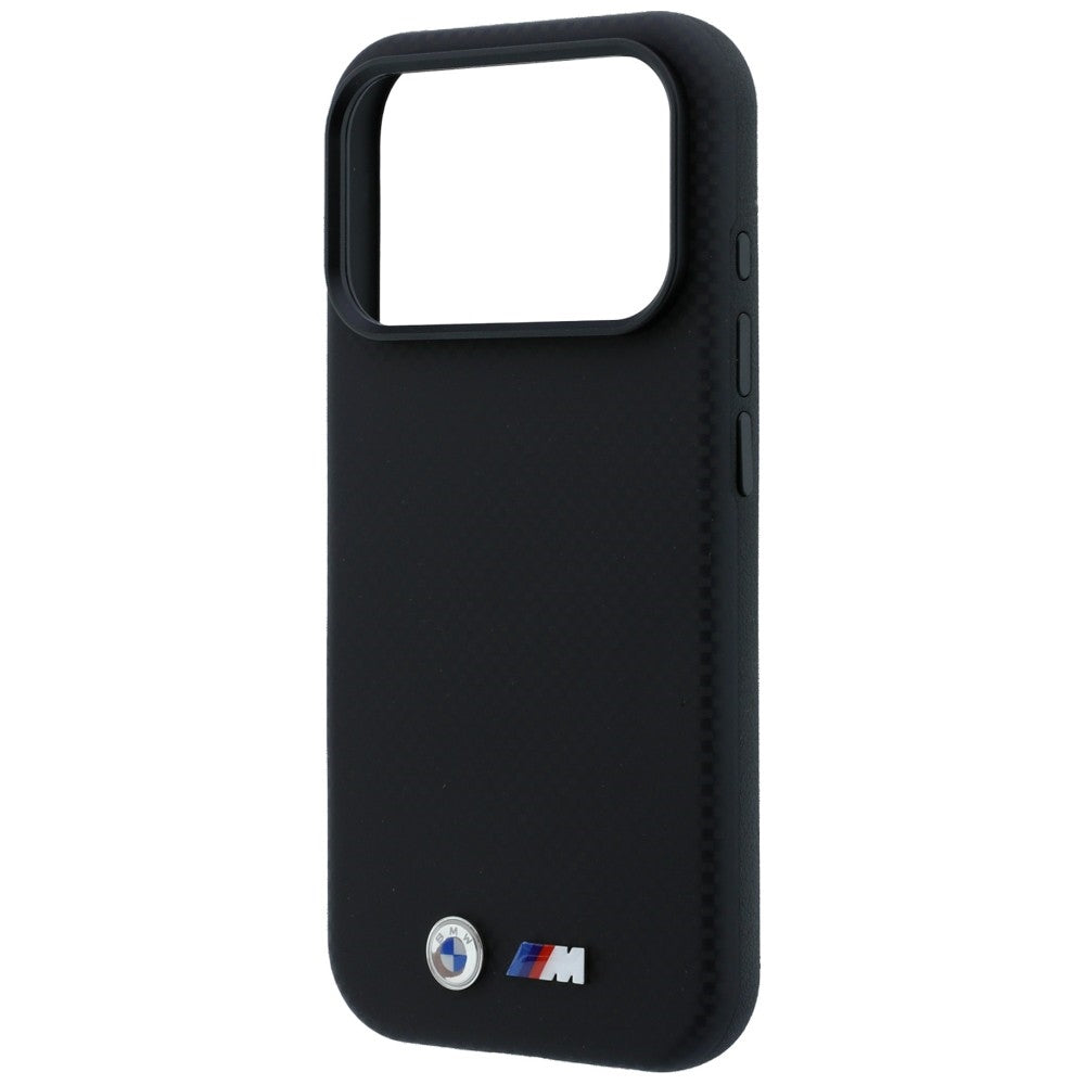 Handyhülle für iPhone 18 Pro / 17 Pro, BMW M Quadrille Kevlar Metal Logo mit MagSafe, Schwarz (6/8)