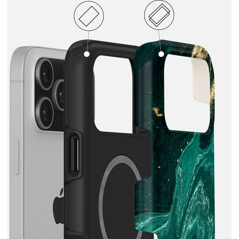 Handyhülle für iPhone 17 Pro Max, Burga Emerald Pool Tough Magnetic, Mehrfarbig marine