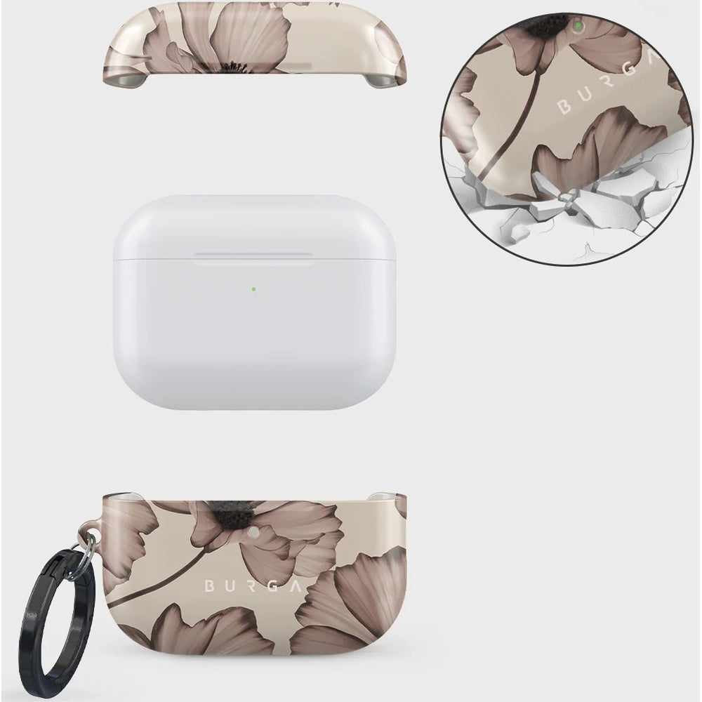 Schutzhülle für AirPods Pro 3, Burga Barely Yours, Beige mit Blumenmuster