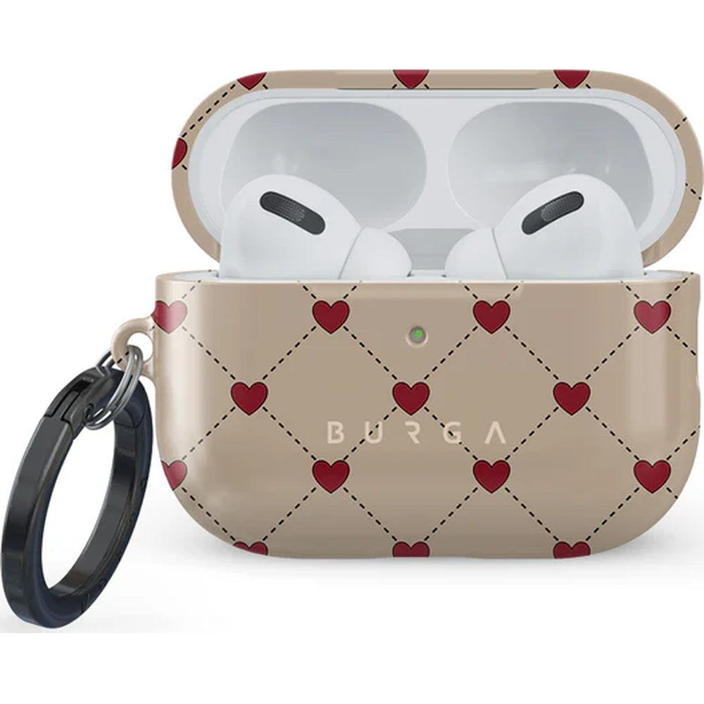 Schutzhülle für AirPods Pro 3, Burga Love Letter, Beige und Rot