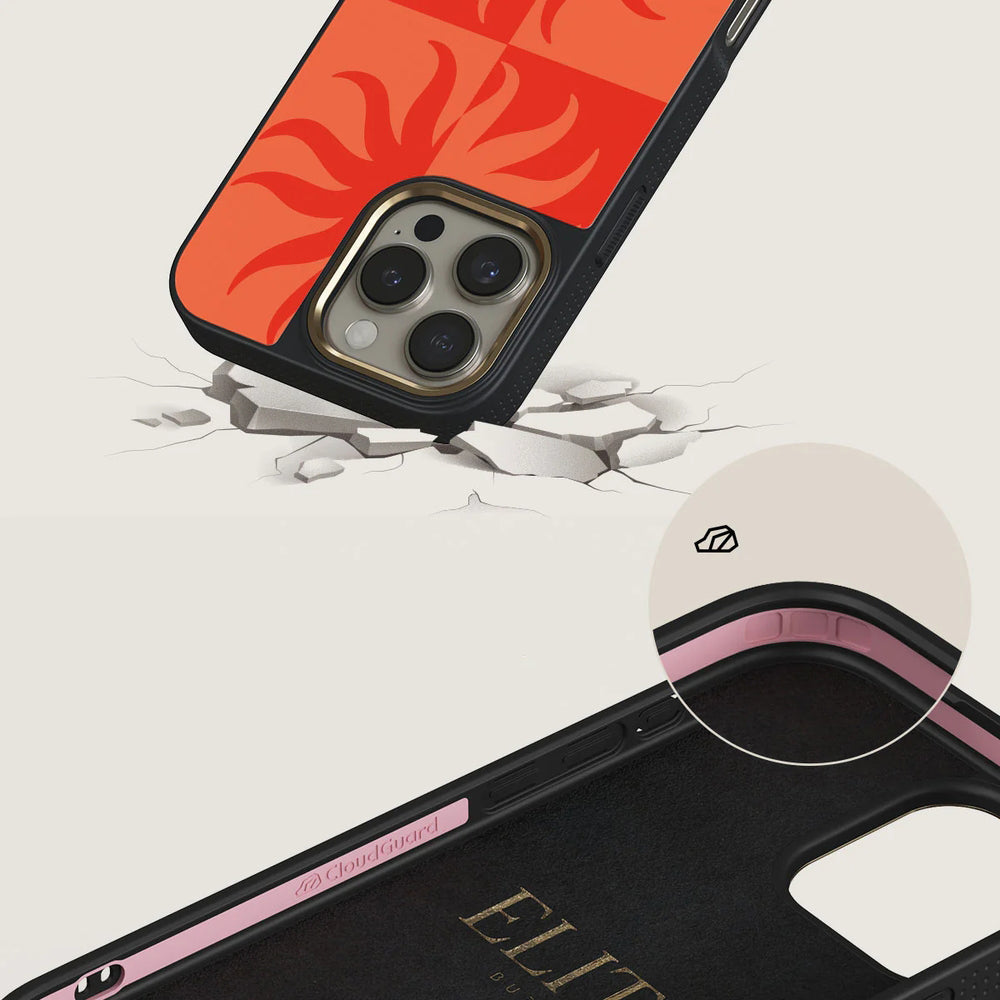 Handyhülle für iPhone 16 Pro Max, Burga Elite Dark MagSafe, Sunkissed Gold