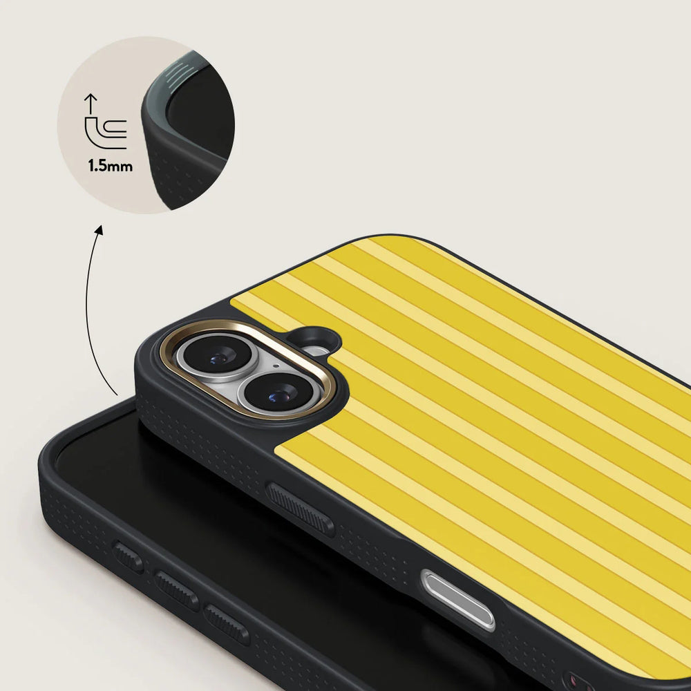 Handyhülle für iPhone 16, Burga Elite Dark MagSafe, Sunbreak Gold
