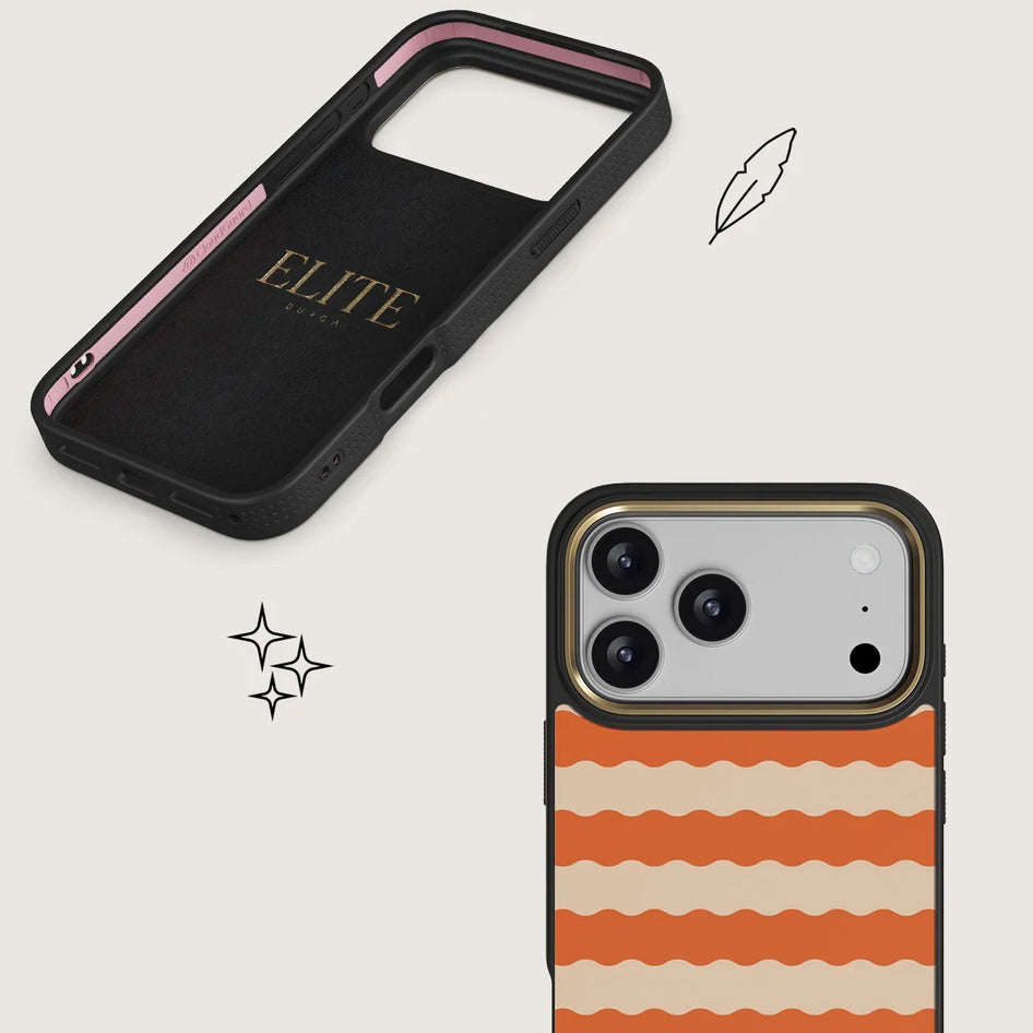 Handyhülle für iPhone 17 Pro Max, Burga Elite Dark MagSafe, Papaya Gold