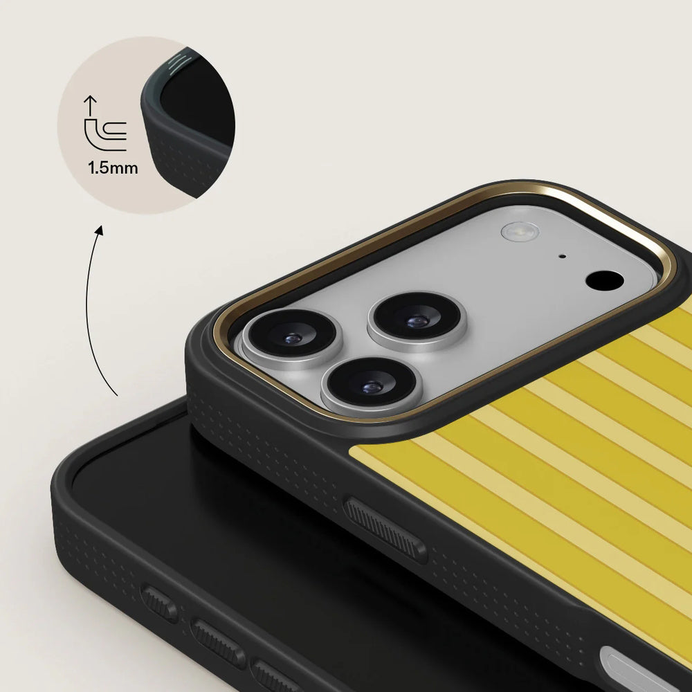 Handyhülle für iPhone 17 Pro Max, Burga Elite Dark MagSafe, Sunbreak Gold