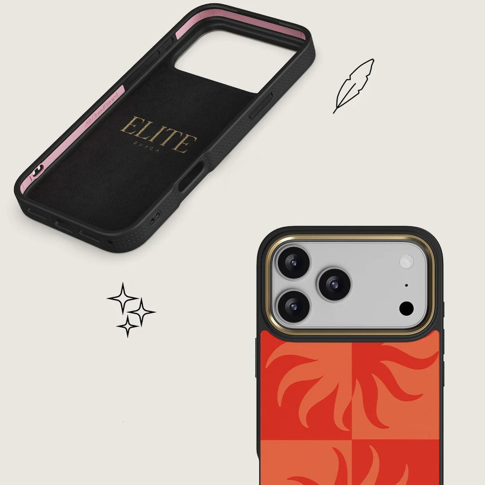 Handyhülle für iPhone 17 Pro Max, Burga Elite Dark MagSafe, Sunkissed Gold