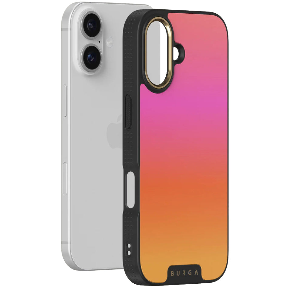Handyhülle für iPhone 17, Burga Elite Dark MagSafe, Sunset Club Gold
