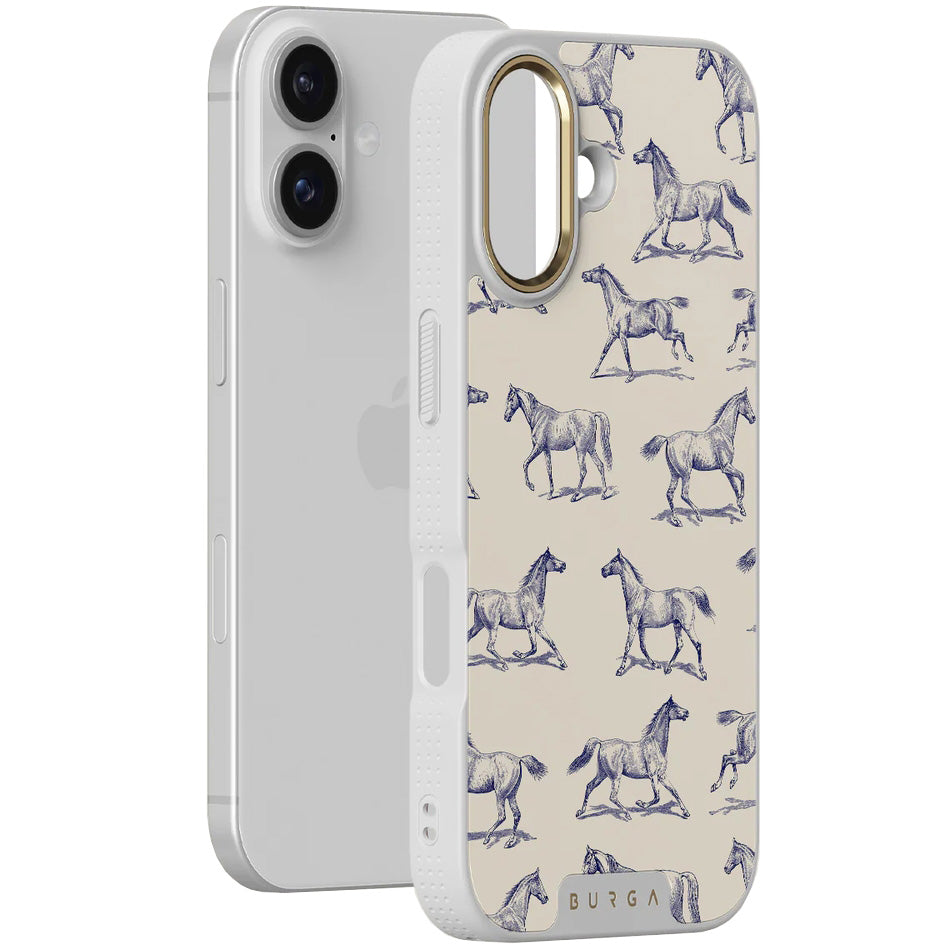 Handyhülle für iPhone 17, Burga Elite Light MagSafe, Derby Race Gold