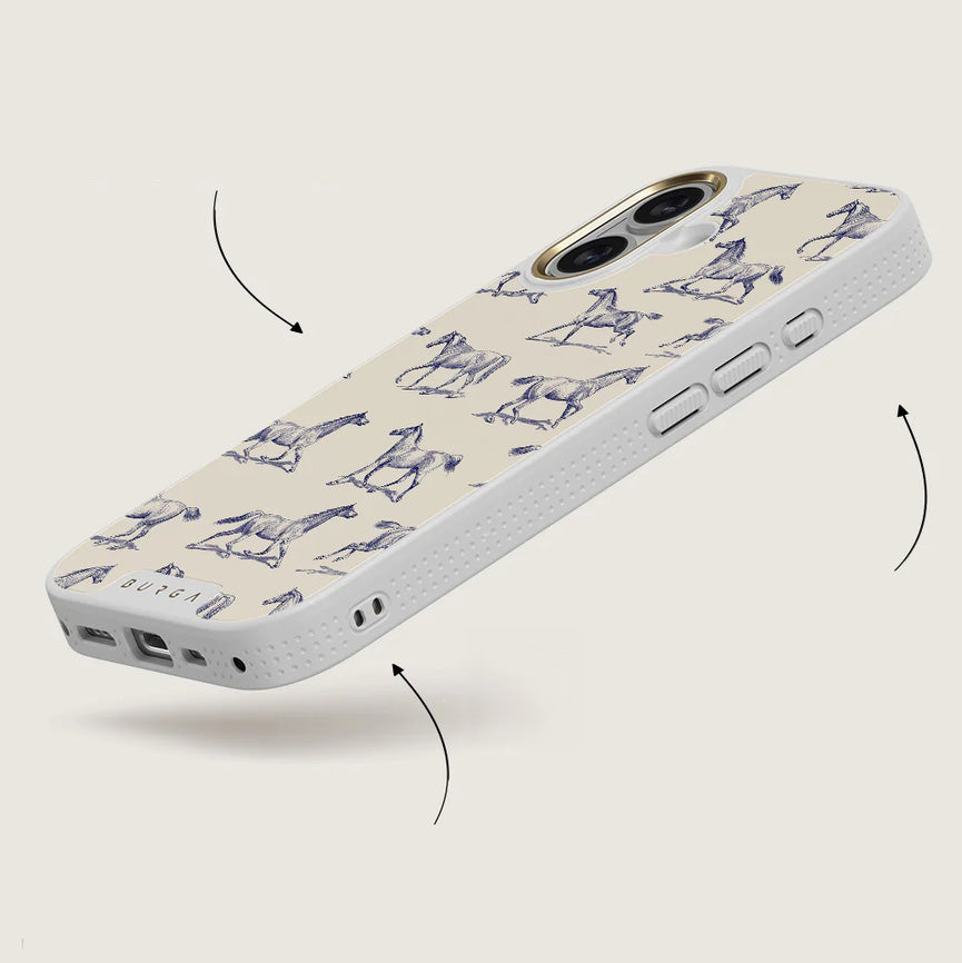Handyhülle für iPhone 17, Burga Elite Light MagSafe, Derby Race Gold