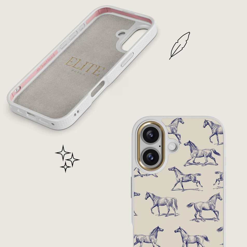 Handyhülle für iPhone 17, Burga Elite Light MagSafe, Derby Race Gold